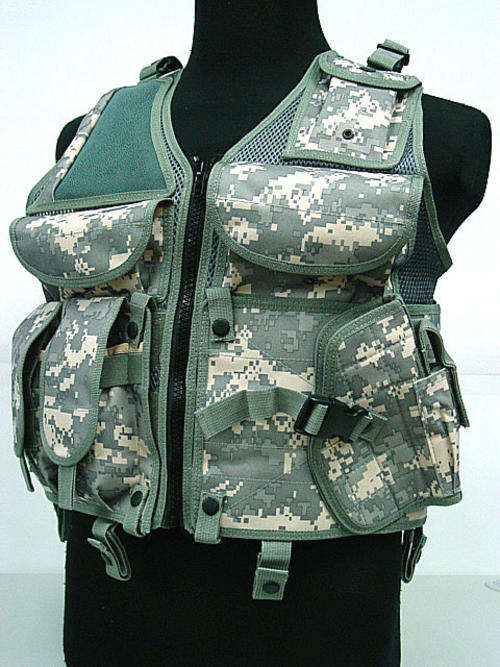 New TAC Tatical Vest high density nylon material -   US ARMY ACU Digital Camo