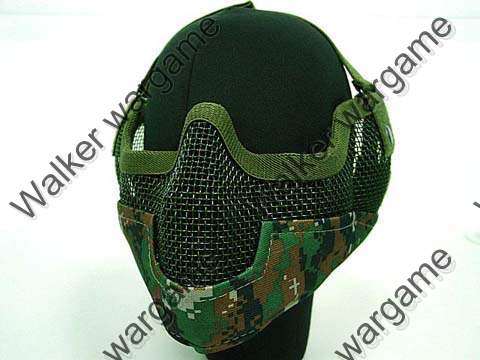 Stalker Type Half Face Metal Mesh Mask Ver. 2 -- US Marine Digital Woodland Mapat