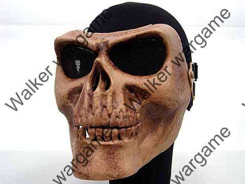 M02 Soldiers Skull Plastic Full Face Protector Mask -- Withered  Bone Colour