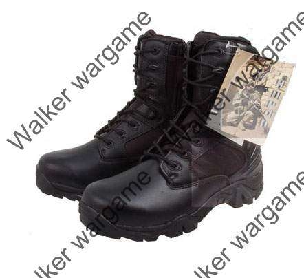 Delta 8" Inch Side ZIP High Cut Military Combat Assault Army Boots -- Black Size 10 (44)
