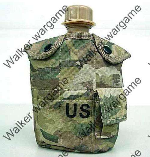 1Qt Canteen Water Bottle w/Pouch & Cup -- US Special Forces Multicam