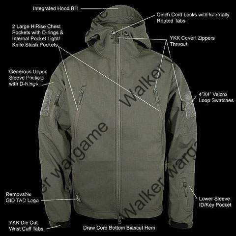 US Special Forces Soft Shell Combat Jacket OD Green Colour - size Large