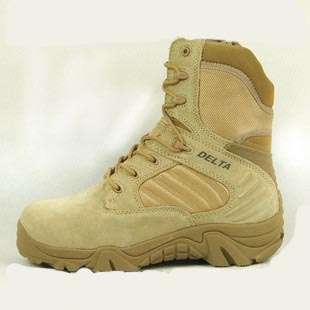 Delta 8" Inch Side ZIP High Cut Military Combat Assault Army Boots -- Desert Size 8 (42)