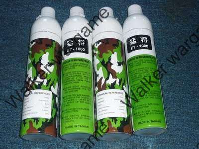 Taiwan Kwc Power Green Gas ---  For Gas Blow Back Pistol, Rifle,  Grenade