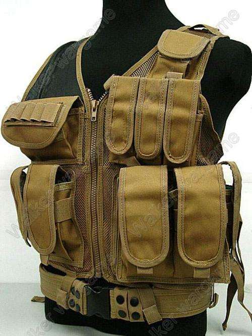 New Tactical Combat Vest -- Coyote Tan + Free Tactical Belt