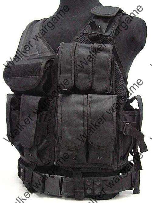 New Tactical Combat Vest --SWAT BLACK + Free Tactical Belt