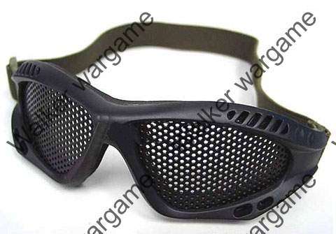"Zero" Airsoft No Fog Metal Mesh Goggle Glasses -- SWAT Black