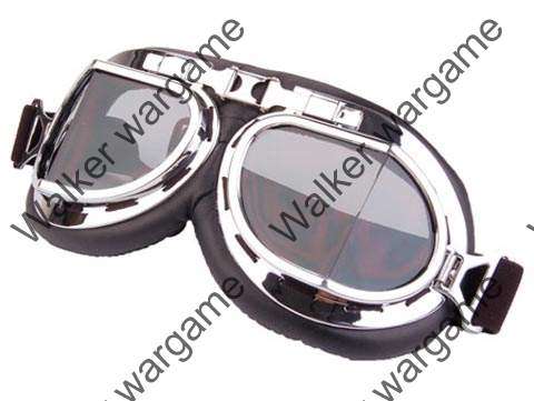 RARE German Military WW II Style Motocycle Goggles (Harley Davidson Style) - Clear Lens