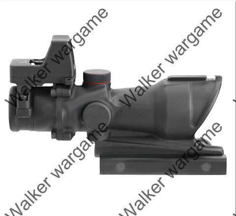 ACOG Type 4x32 Cross Enhanced Zoom Sight Scope With OP Red Dot Sight - Black
