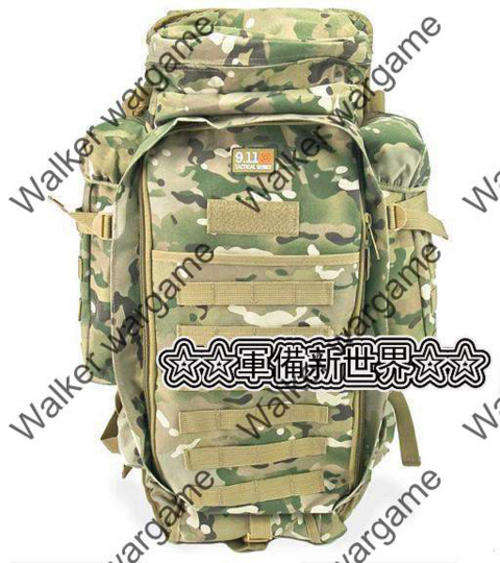 65L Combat Utility Rucksack Backpack Bulit in Rifle Bag -- US Special Force Multicam