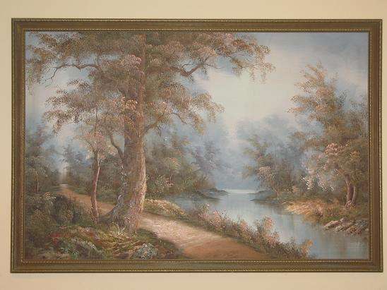 LOVELY LANDSCAPE SIGNED I. CAFIERI - DIFFERENT SIGNATURE TO THE MASS PRODUCED CAFIERI