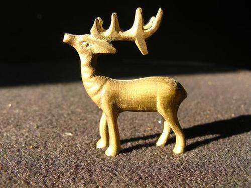 OLD BRASS MINIATURE DEER