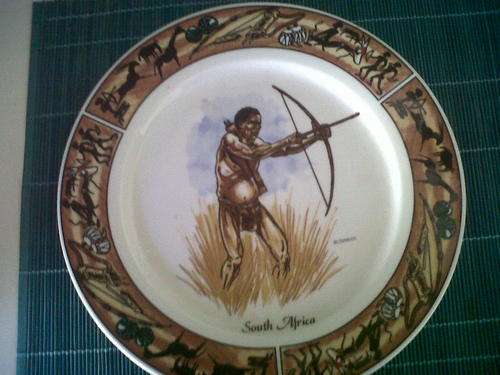 Bushman  Display plate from kruger national park