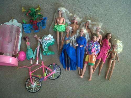 9 Original Barbie's +- 26 years old! Girl Toy lot!!!
