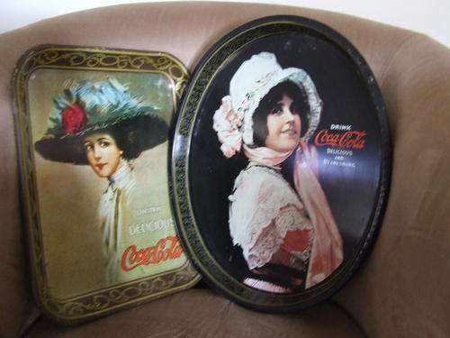 2 OLD COCA COLA TRAYS