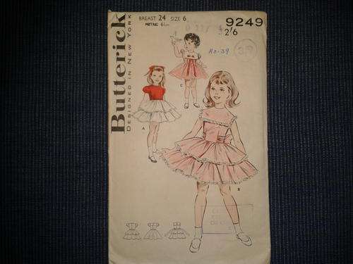 Vintage Butterick Girls' Dress pattern