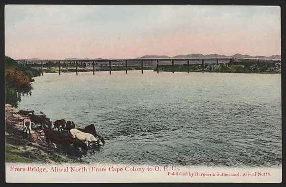 South Africa Vintage Postcard Aliwal North Frere Bridge From Cape Colony to ORC. Eastern Cape