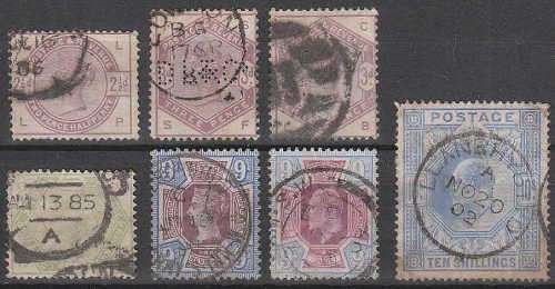 GREAT BRITAIN 1883-1910 QV/KEVII USED SELECTION AS PER SCAN. C/V ~ R19000. SEE DESCRIPTION
