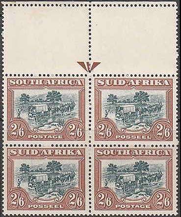 UNION 1947-54 SCREENED PICTORIALS 2/6 ARROW BLOCK OF 4 VERY FINE MNH. SACC 120 SEE DESCRIPTION