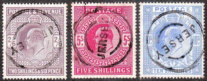 GREAT BRITAIN 1902-10 KEVII 2/6d, 5/- AND 10/- VALUES USED. C/V ABOUT R16000 SEE DESCRIPTION