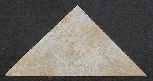 CAPE OF GOOD HOPE 1855-63 TRIANGULARS 4d DEEP BLUE USED WITH LARGE MARGINS. SACC 6 R1400