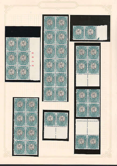 SOUTH AFRICA 1947 SCREENED PICTORIALS ½d INCL OFFICIALS ACCUMULATION ON 8 PAGES IN MULTIPLES MNH