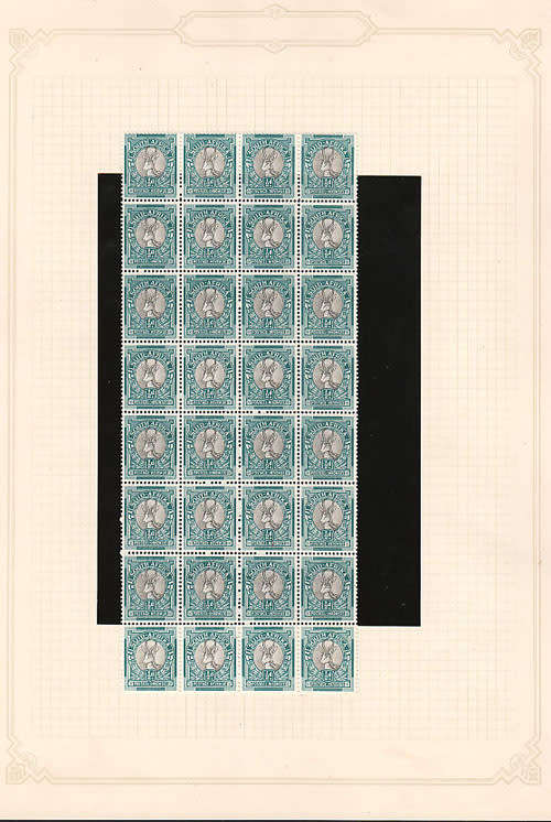 SOUTH AFRICA 1947 SCREENED PICTORIALS ½d INCL OFFICIALS ACCUMULATION ON 8 PAGES IN MULTIPLES MNH