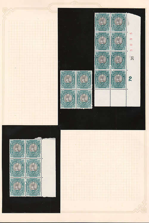 SOUTH AFRICA 1947 SCREENED PICTORIALS ½d INCL OFFICIALS ACCUMULATION ON 8 PAGES IN MULTIPLES MNH