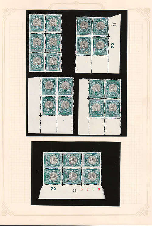 SOUTH AFRICA 1947 SCREENED PICTORIALS ½d INCL OFFICIALS ACCUMULATION ON 8 PAGES IN MULTIPLES MNH