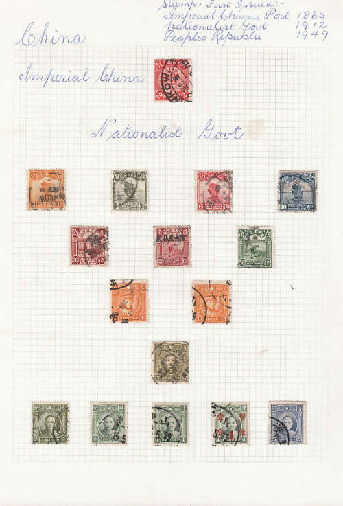 CHINA ALL PERIODS SELECTION ON 9 ALBUM PAGES AS PER SCANS.