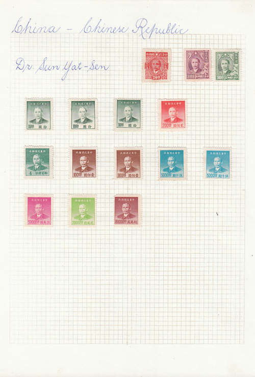 CHINA ALL PERIODS SELECTION ON 9 ALBUM PAGES AS PER SCANS.
