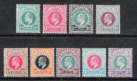 NATAL 1902-03 KEVII POSTAGE-REVENUE PART SET TO 2s MOUNTED MINT. SACC BETWEEN 109-119 R2700