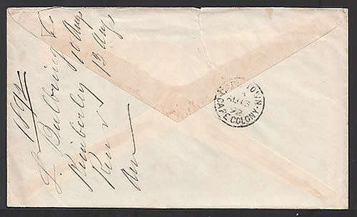 CAPE OF GOOD HOPE 1892 BURMESTER CORRESPONDENCE WITH CONTENT EX KIMBERLEY TO CAPE TOWN