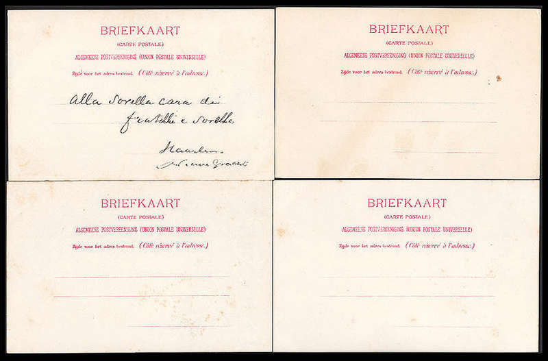 TRANSVAAL 1899 DE BUSSY FOUR DIFFERENT VIGNETTE POSTCARDS UNPOSTED.