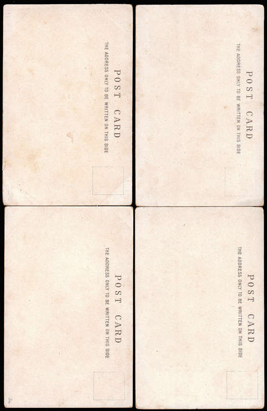 SOUTH AFRICA FOUR DIFF BENSDORP COCOA POSTCARDS, CAPE TOWN AND JOHANNESBURG SOLE IMPORTERS