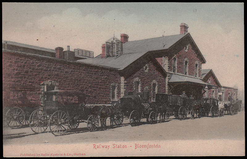 ORANGE FREE STATE 1905 BLOEMFONTEIN RAILWAY STATION UNDIVIDED BACK POSTCARD VERY FINE UNUSED