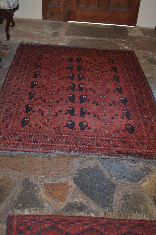 NICE BURGUNDY PERSIAN CARPET 2 METRES BY 128 CMS