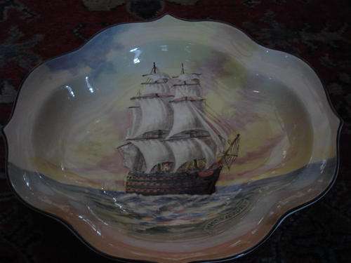 ROYAL DOULTON DISH IN RELIEF FAMOUS SHIPS HMS VICTORY