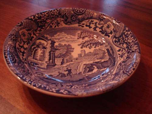 VINTAGE SPODE ITALIAN DESSERT BOWLS X 6