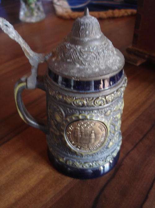 GERMAN LIDDED STEIN OLYMPIADE 1972