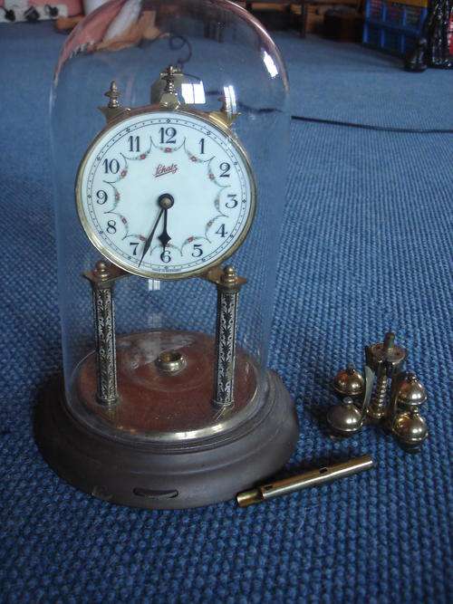 SCHATZ CLOCK IN GLASS DOME