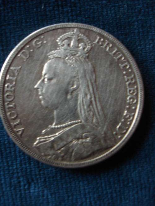 QUEEN VICTORIA SILVER CROWN 1889 28 GRAMS