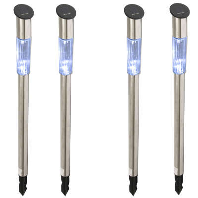 ***SET OF 8*** Stainless Steel Solar Garden lights