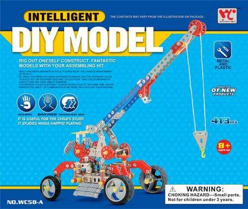 ***413 Pieces*** CRANE DIY Contruction set ( similar to Meccano )
