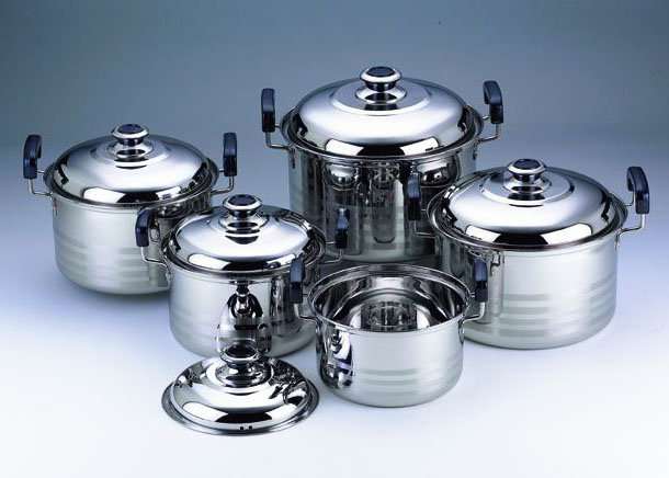 10 Piece Stainless Steel Pots