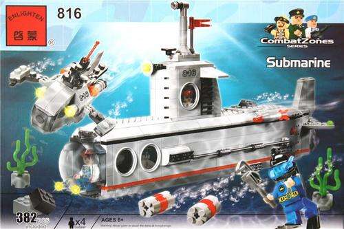 ****LARGE 382 Pieces **** Submarine, high quality, 100% Lego compatible