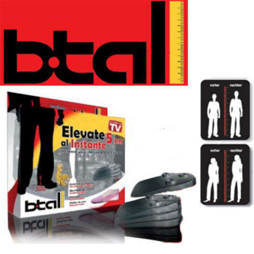 B TALL ADJUSTABLE DISCREET HEIGHT INCREASING HEEL INSOLES