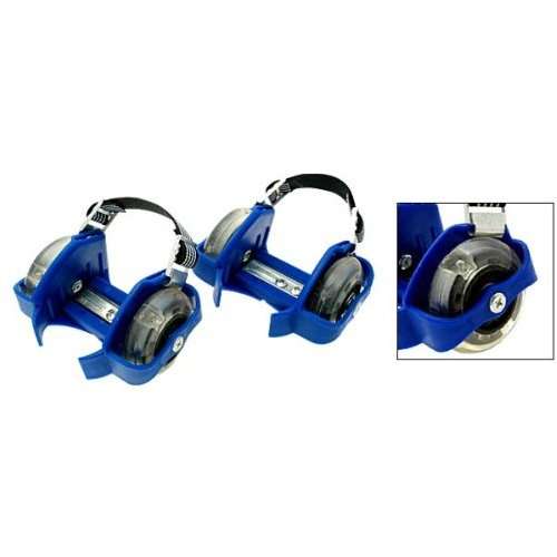 SMALL WHIRLWIND PULLEY KIDS BLUE LIGHT UP LED ROLLER SHOES SETS