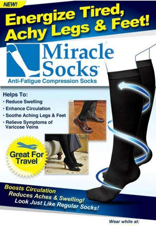 MIRACLE SOCKS, Soothe tired achy legs and feet