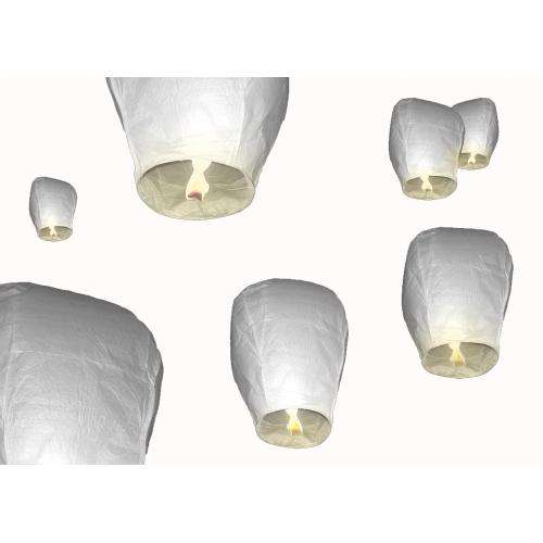 30 ON AUCTION!!!Set of 5 White Sky Lanterns